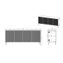 Komoda Nicole 200 cm z metalowymi nogami- czarny mat / czarne nóżki